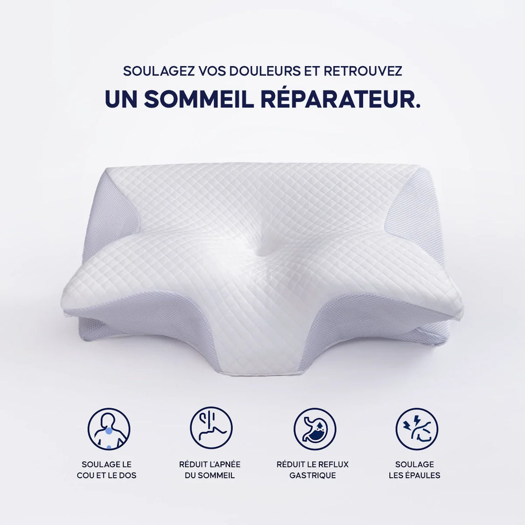 L'oreiller Dormia pour ceux dont le corps encaisse toute la journée.
